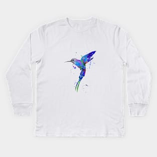 Hummingbird art Kids Long Sleeve T-Shirt